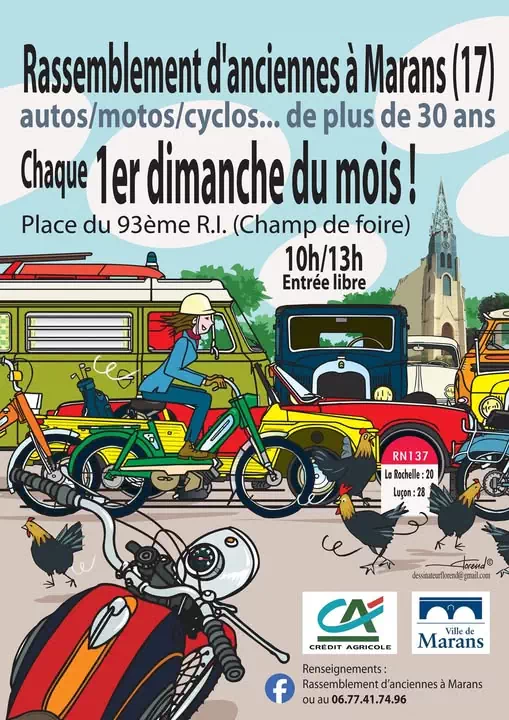 Rassemblement d'anciennes à Marans